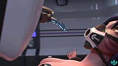 futa ahri gets milked by dominating ai