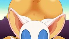 rouge suckin cock an swallowin cum while gettin fucked in ass