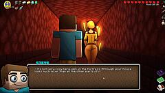 In this hornycraft parody, the warden craves steve's big cock pounding her in yoga pants.