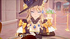 纳维娅在蒸腾的本子之夜享受埃瑟的陪伴