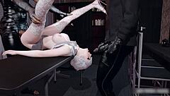 White-Haired Little Dancer Serves Master in 3D Hentai