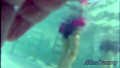 flashing cock at stepdaughter in crowded public pool leads to risky mutual masturbation
