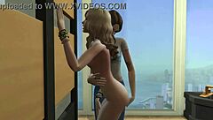 Horny blonde tries to act innocent and gets fucked - sims 4 - 3d animation