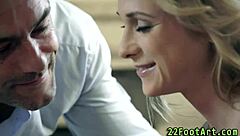 Foot Fetish Babe Gets Intense Cumshot Action