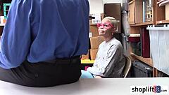 Black Teen 18+ Gets Busted by Cop for Stealing Leash at Work