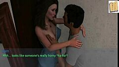 wife rides her stepmother in cowgirl position during game night