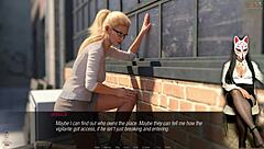 long legs wrap old dude's crotch in anime cosplay