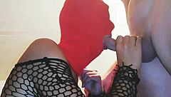 Amateur Greedily Blows Big Cock Bent Over