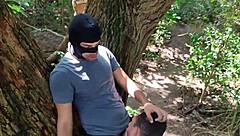 i saw two brazilian motorcyclists fuckin behind the factory with bushes