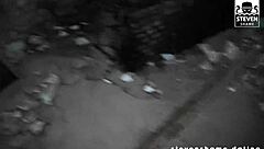 Megan Venturi's pussy wrecked and glazed in public outdoor blowjob