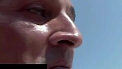 Horny male fucks beautiful mulatto at seaside!