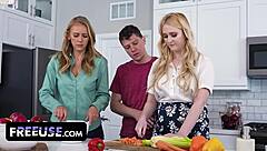 stepmom n stepsisters let stepson bang anytime... oops free milf use