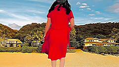 sissy crossdresser in sexy dress with big ass