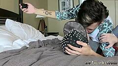 Young emo teen 18+ cums in bareback gay video
