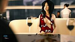 Footjob Under Table In Restaurant