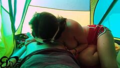 Soft tits or hard action in the tent?