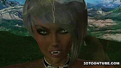 Two bi babes lick and share a cock