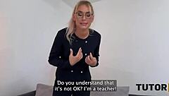 Tutor4k Milf in Stockings Takes Two Dicks for Relief