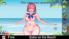 hey babe, want to see some erotic hentai on the beach?