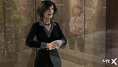 Tits and Boobs Shown to New Friend in 3D Cartoon