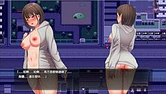 Night Walk 11: Exposed Bondage Play in Park with Hentai Cartoon Anime Game Elements