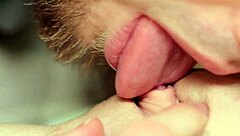close up of intimate licking and fingering leading to real orgasm