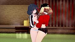 Ann Takamaki X Ryuko Matoi - Lesbian 3d Hentai