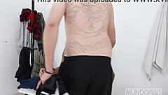 Bareback threesome in locker room!