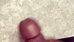 Pornstar Gives Huge Cumshot All Over Bathroom Counter in Close Up POV.