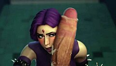 Ravens Cutting Loose With Big Black Cocks In Spanish Hentai Cartoon Anime!