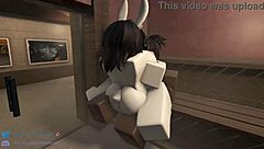 Bunny Bounces Rough on Big Ass for Creampie!