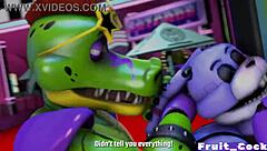 in this gay video, the fnaf credit fruit cock is featured prominently.
