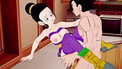 chichi gets stuck in the kitchen in dragon ball z ex 3 part 2