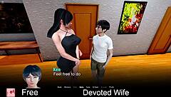 devoted wife in fantasy cartoon