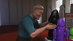 Busty Blonde Bimbo Can't Resist Fucking All Holes!