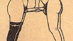 the erotic alphabet comic in vintage style