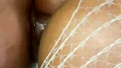 this guy bent her over with toys, making her pussy drip before cumshot