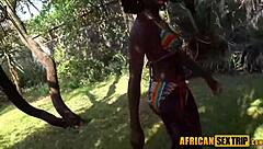 Bratty african girlfriend gets rammed in ass by bwc boyfriend outdoors!