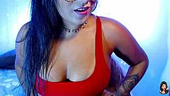 latina amateur pounds big cock machine in guided masturbation