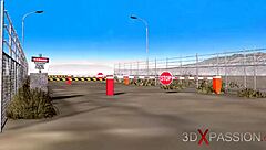 Secrets of area 51 3d dickgirl androids play with sexy ebony in lab