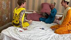 at pajama party guys have hard sex with ladyboy