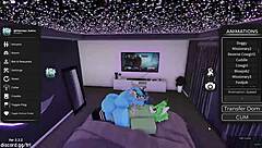 Roblox毛茸茸同性角色激烈口交场面