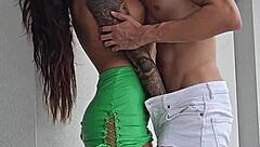 susy gala fucks tommy cabrio's big cock on bed and balcony