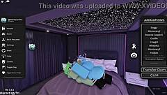 Roblox毛茸茸同性角色激烈口交场面