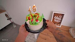 I wished my stepsister happy birthday and filled her pussy with cum