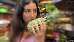 I feel so excited buying a girl anything for walking the supermarket with cum on her face