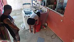 Brazilian maid couldn’t resist my hard cock after boss left