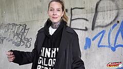 crazy german tattoo model lisa deepthroats big cock