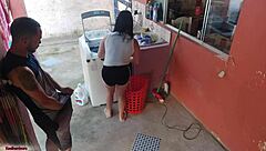 Brazilian maid couldn’t resist my hard cock after boss left