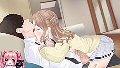 Hot COLLEGE GIRL RIDING and Giving HANDJOB for CUMSHOT